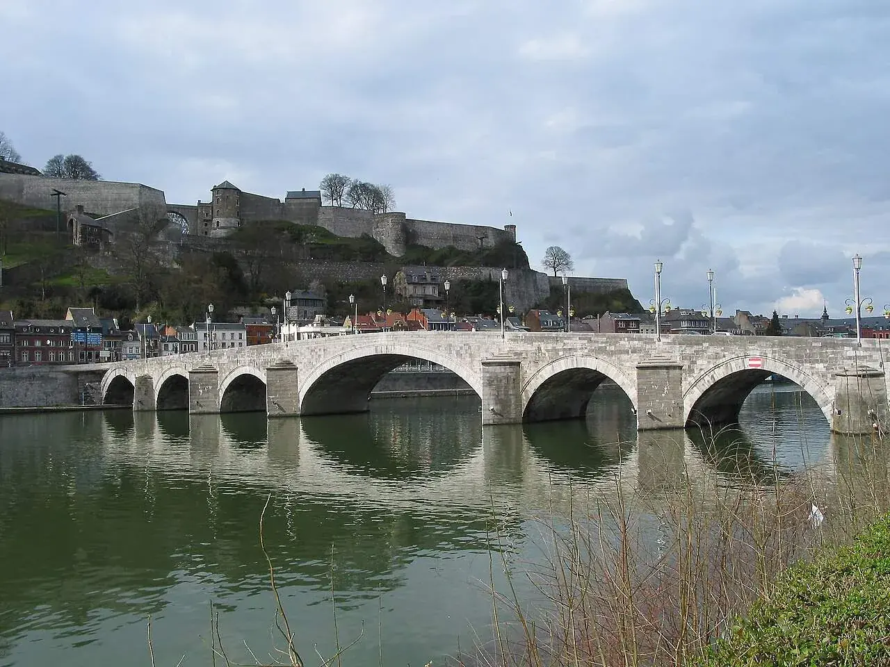 The Citadelle above the Meuse, seen across the Pont de Jambes