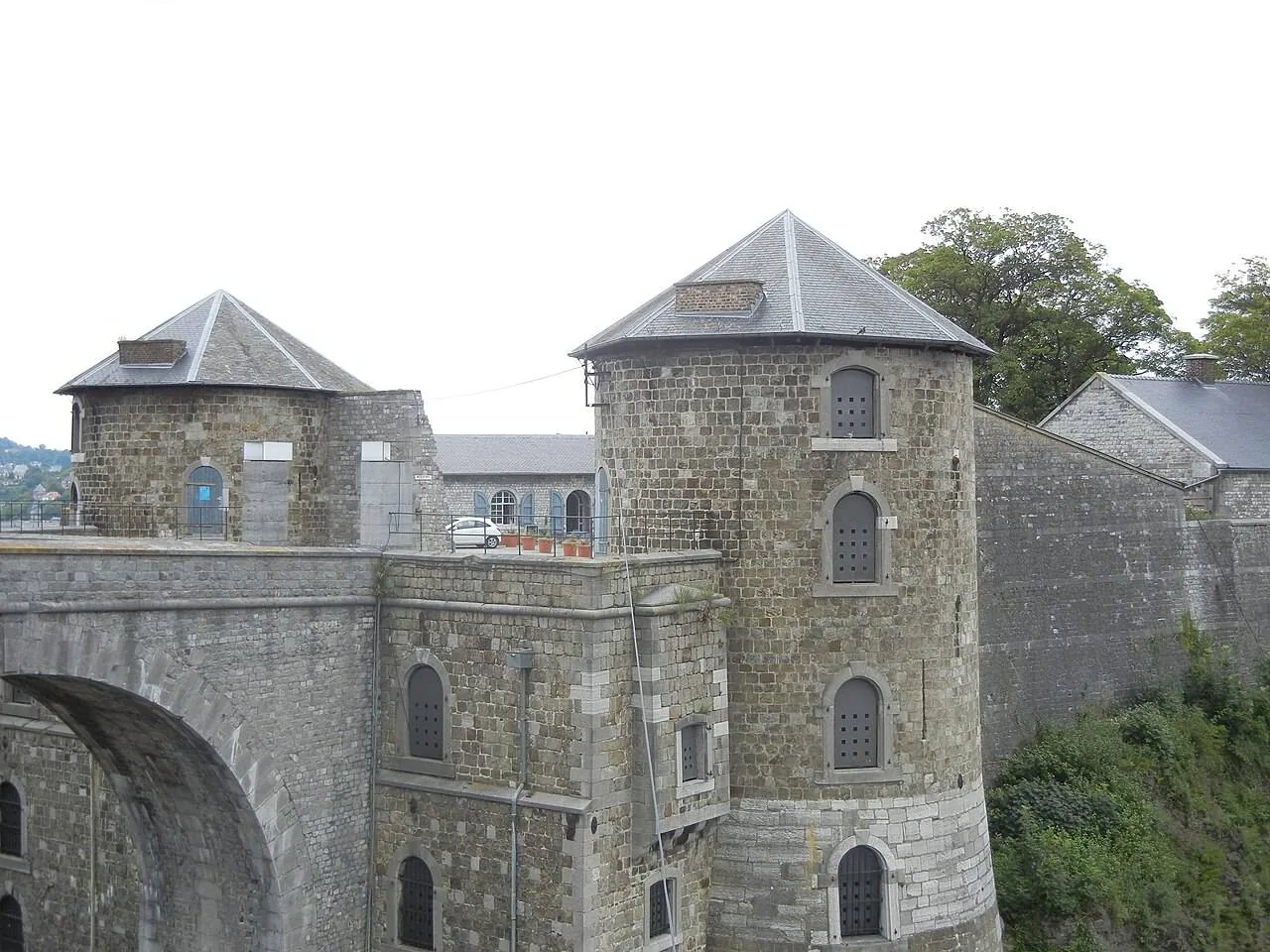 The medieval gate towers on the way up to the Citadelle